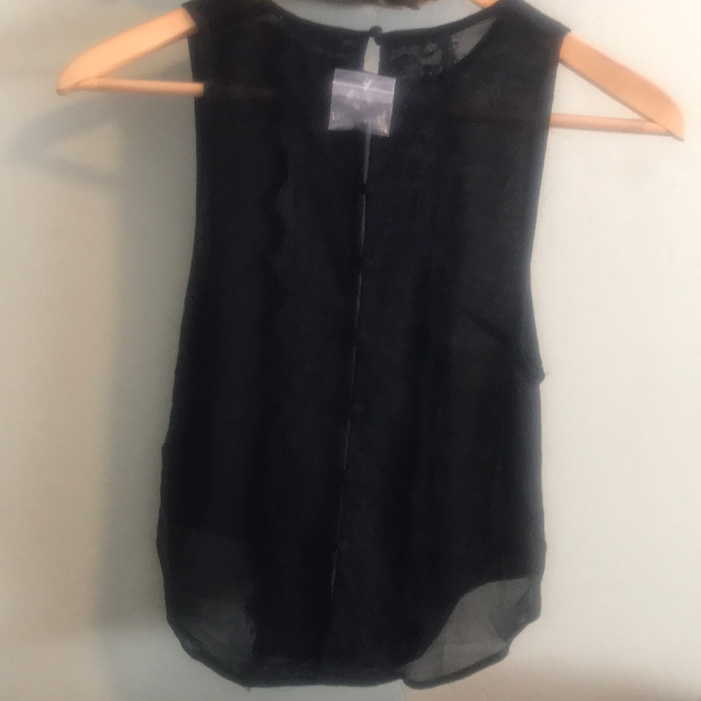 Sheer black sleeveless top - Picture 2 of 2